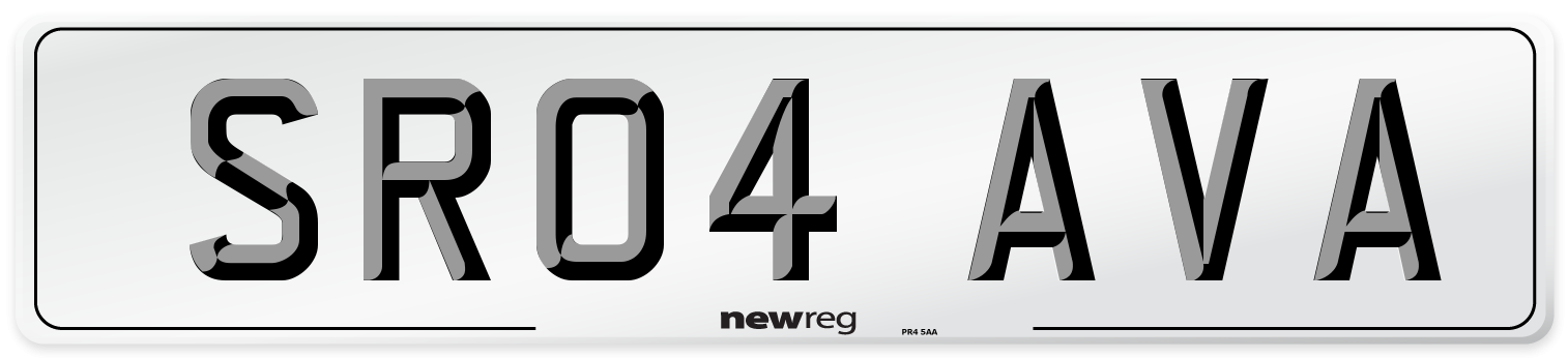 SR04 AVA Number Plate from New Reg